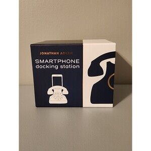 Jonathan Adler Smartphone Docking Stand Porcelain White New In Box Handmade